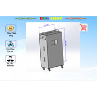 [1 Chiếc] Tủ điện,Tủ đựng Pin,Vỏ Hộp tủ Pin năng lượng mặt trời,Hộp sắt 800x458x300mm dày 1.4-BBG Mechanical