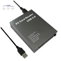 1 Chiếc USB2.0 PCMCIA Đầu Đọc Thẻ ATA Đầu Đọc Thẻ PC Đầu Đọc Thẻ Sắt Xám Hợp Kim Nhôm USB 2.0 Sang PC ATA PCMCIA Adapter Đĩa Flash Đầu Đọc Thẻ Nhớ