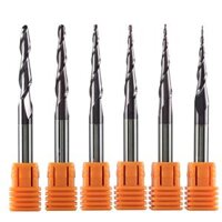 1 Chiếc Vonfram Chắc Chắn Carbide Phủ Côn Bóng Mũi CNC Phay Router Bit Cho Gỗ Và Máy Cắt Cho Kim Loại Cuối Mill