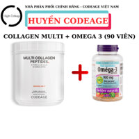 (1 COLLAGEN MULTI + 1 OMEGA 3 CANADA 80 VIÊN) BỘT COLLAGEN MULTI THỦY PHÂN CODEAGE 567g ( VÀ 1 OMEGA 3 WEBBER NATURAL)