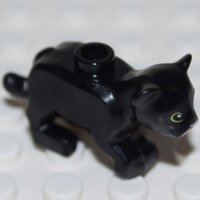 [1 Con] LEGO Phụ Kiện Minifigures: Sư Tử Con Màu Đen, Kích thước: 1,1 x 2,75 x 1,6 cm