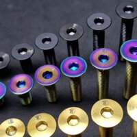 1 con Ốc nắp potang M6 Ti-Parts Titanium Countersunk Stem Cap Bolt | | M6x10 15 18 20 25 30 35 40 45
