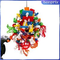 1 Con Vẹt Bộ Chim Đồ Chơi Chuông Xoay Cầu Treo Gỗ Nhai Đồ Chơi Nhiều Màu Sắc