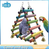 1 Con Vẹt Đồ Chơi Chim Xoay Leo Thang Treo Cầu Gỗ Cầu Vồng Thú Cưng Vẹt Macaw Võng Đồ Chơi Chim Dễ Dàng Sử Dụng Với Chuông