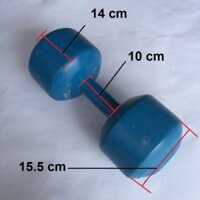 1 cục tạ tay đặc 10kg có vỏ nhựa, có ruột là xi-măng non, tập tay, vai, ngực cho nam, tạ nặng10kg
