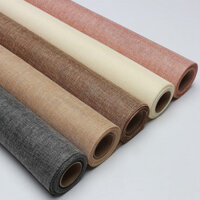 1 Cuộn 48Cmx5Yard Vintage Màu Vải Lanh Cuộn Hoa DIY Chất Liệu Hoa Gói Giấy Bán Hoa Tiếp Liệu