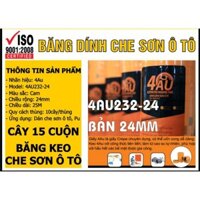 [1 Cuộn-5 Cuộn] Băng Dính Giấy Che Sơn 4Au 232-24mm Cao Cấp Màu Cam