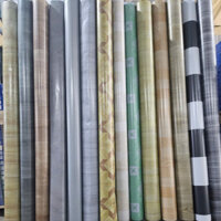 1 cuộn, Simili lót sàn giả gỗ dạng cuộn, 60 met vuông, dày 0.5mm, chưa có keo