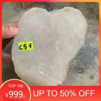 1 đá thạch anh thô tự nhiên thiên nhiên nguyên sinh dùng làm trang trí nhà cửa(đá thật) nặng 2kg(C51)