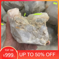 1 đá thạch anh thô tự nhiên thiên nhiên nguyên sinh dùng làm trang trí nhà cửa(đá thật) nặng 900g(C83)