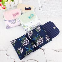 1 * Dành Cho Quý Cô Gái Cotton Ốp Lưng Họa Tiết Hoa Khăn Vệ Sinh Túi Dụng Cụ Ví