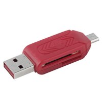 1 Đầu Đọc Thẻ Đa Năng Điện Thoại Di Động Máy Tính Đầu Đọc Thẻ Micro USB OTG Đọc Thẻ OTG/TF/S-D Đèn Flash bộ Nhớ Bán Buôn