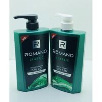 1 DÂU Gội ,Sữa Tắm ROMANO 650g