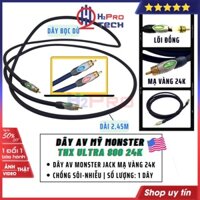 1 Dây Av 2 Đầu Monster Mỹ THX Ultra 800 24K, Dây Av 2 Đầu Bông Sen Bãi Mỹ, Chống Sôi Nhiễu, Bọc Dù Dài 2.5M-H2Pro Tech