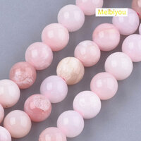 1 Dây Hạt Hồng Dây Tròn 6 ~ 7mm Lỗ: 0.8mm khoảng 30 ~ 33 cái / sợi 7.4 inch