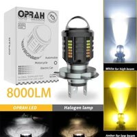 1 Đèn LED Cho Xe Máy T19 P15D H4 H6 1209 73SMD Đèn Pha DC12V-60V 8000LM Trắng + Vàng Hai Màu Siêu Sáng