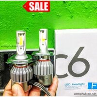 1 ĐÈN PHA LED C6-H4- CHO XE MÁY VÀ ÔTÔ SIÊU SÁNG CỰC CHẤT MẪU MỚI ĐỒ CHƠI XE  MÁY