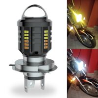 1 Đèn Pha LED T19 P15D H4 8000LM Hi / Lo 12V 6000K BA20D Ánh Sáng Trắng Cho Xe Hơi
