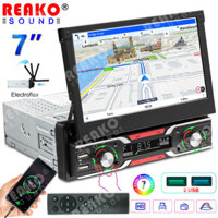 1 Din Đài Phát Thanh Xe Hơi 7 inch Đa Phương Tiện 2 USB Đa Phương Tiện MP5 Player TF HD FM 7 Đèn Nhiều Màu Sắc Bluetooth Âm Thanh Nổi Xe Hơi