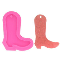 1 * Đồ Trang Trí Bánh Trang Trí Mặt Dây Chuyền Da Bò Khởi Động Khuôn Đất Sét Dẻo Silicone Khuôn Mẫu Trang Sức Bộ Dụng Cụ Nhựa Dính Khuôn