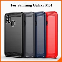 [1 Đổi 1] Ốp lưng dẻo Samsung Galaxy M31 / M30s / M21 vân sợi cacbon chống sốc Rugger Amor