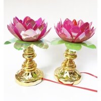 1 đôi Đèn hoa sen, đèn thờ cúng để bàn thờ 18cm