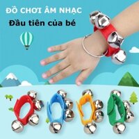 1 ĐÔI đồ chơi âm nhạc lục lạc đeo cổ tay giúp kích thích phát triển trí não và giác quan cho bé từ 0 đến 3 tuổi