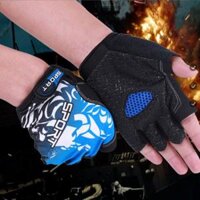 1 Đôi Găng Tay Giữ Ấm Chống Gió Chống Thấm Nước Mjy 5 Dành Cho Nam Nữ Đi Xe Đạp Leo Núi Mùa Đông - Hở ngón Xanh dương