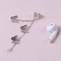 1 ĐÔI Khuyên tai đeo tai nghe bluetooth tai nghe không dây airpod mix cánh bướm độc đáo cá tính unisex không cần bấm lỗ tai - Mẫu 1