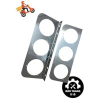 1 đôi nắp nhôm đèn hậu 2008 ốp đèn inoc bạc nắp sắt bạc đèn hậu đầu kéo howo