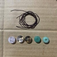 1 đồng điếu đk 13-16mm hàng loại 2 đá thạch anh tự nhiên ( không sử lý ) dùng làm mặt dây - mix vòng ( kèm dây )