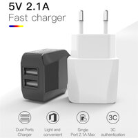 1 * Du Lịch Di Động Điện Thoại Phích Cắm EU 5V 2.1A Nhà Sạc Sạc Nhanh Điện Thoại Sạc Adapter