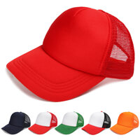 1* Fashion Flat Visor Adjustable Simple Trucker Hat Sunhat Baseball Cap Plain Mesh Hat