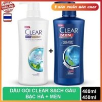 1 GIÁ SỈ TOÀN QUỐC_COMBO 2 dầu gội clear men 450ML và clear bạc hà 480 ML mẫu mới 2020 1