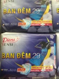 1 Gói Băng Vệ Sinh Diana Sensi Ban Đêm 29cm- Diana Sensi Night 29cm Mỗi gói 4 miếng- HSD luôn mới