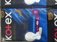1 Gói Băng Vệ Sinh Kotex Siêu Ban Đêm 28cm - Mỗi Gói 4 Miếng- Shop Còn Có Gói 12 Miếng -HSD luôn mới