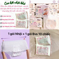 1 Gói Bột Nhội + 1 bịch 10 miếng Bvs Dạng quần Miobuss