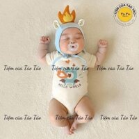 1 (HÀNG CÓ SẴN)Set Bodysuit Rồng Ngắn Tay, Rồng Hồng, Rồng Xanh dài tay tặng tất cover IKII Hàn Quốc cho bé trai, bé gái