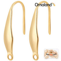 1 Hộp 100 Cái / hộp Mạ Vàng Bông Tai Móc Cá Pháp Dây Tai Có Lỗ Cho DIY Bông Tai Làm Bộ Dụng Cụ