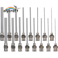 1 Hộp 16 Chiếc 1.5 Inch Thép Không Gỉ Pha Chế Kim Đầu Ống Tiêm cùn Kim Có Khóa Luer Để Đổ Lại Keo Ống Tiêm 10 / 12 / 14 / 16 / 18 / 20 / 22 / 24G