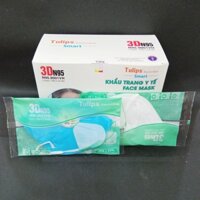 1 hộp 20 chiếc khẩu trang 3D N95 Tulips - N95.9001VH chống bụi PM2.5 có Van túi 1 tiệt trùng - UNIV