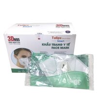 1 hộp 20 chiếc khẩu trang 3D N95 Tulips - N95.9001VH chống bụi PM2.5 có Van Loại xịn hàng Việt Nam túi 1 cái