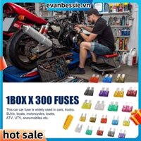 1 Hộp / 300 Chiếc Xe Mini Cầu Chì Bộ 2A 3A 5A 7.5A 10A 15A 20A 25A 30A 35A 40A Cầu Chì Có Kẹp Cho Ô Tô Và Xe Máy