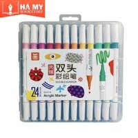 (1 Hộp) Bút màu Acrylic Marker 9118 cao cấp chống nước vẽ trên mọi chất liệu