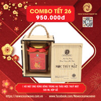 1 hũ Mật ong rừng Đông trùng hạ thảo Mộc Thuỷ Mật 500ml hộp gỗ - Quà Tết 2025 - Combo 26