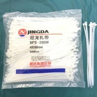 1 kg dây lạt nhựa, dây rút nhựa trắng ngà cỡ 4x200mm tương đương khoảng 1700 cái
