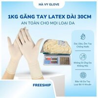 1 Kg Găng Tay Y Tế Latex Dài 30cm Chính Hãng Nhập Khẩu Malaysia..