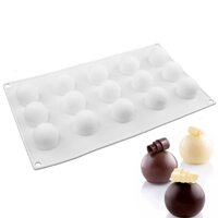 1 Khuôn Bánh Silicone 15 Hình Khối Sô Cô La Mousse Nướng Công Cụ cho Cocktail