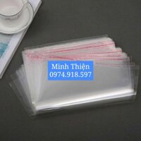 1 lạng túi opp dán miệng size nhỡ và to 100g túi bóng kính tự dính - 16x234