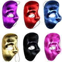 1 Lin Fang 15g Halloween Nam Nữ Venice Prom Nửa Mặt nạ Phantom Opera Phải Nửa Mặt Vải 9.29